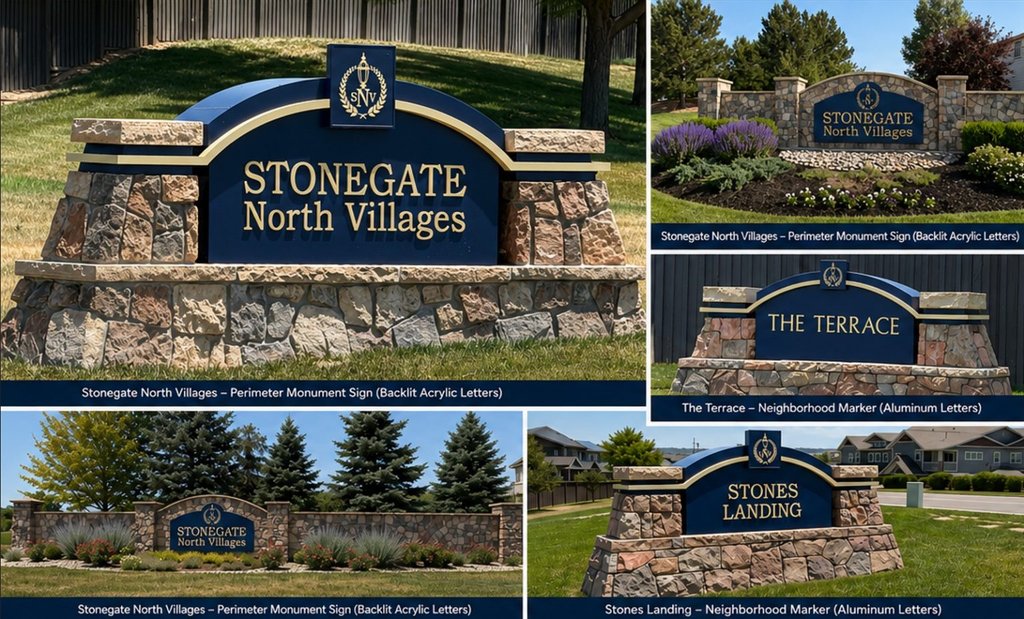 Stonegate North community monument signs